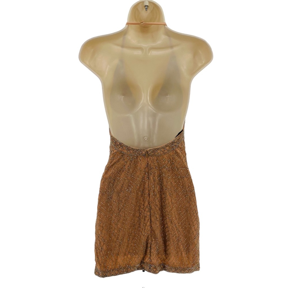 NBD Beige Sequin Mini Dress - Picture 7 of 10